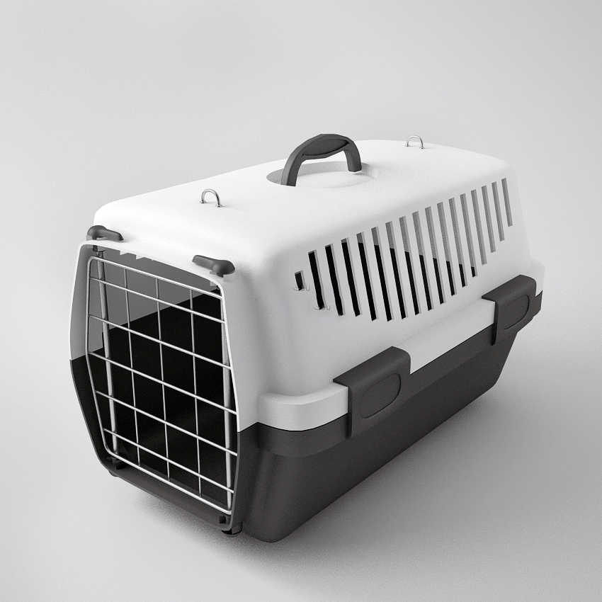 宠物航空箱模型宠物便捷箱C4D模型素材下载