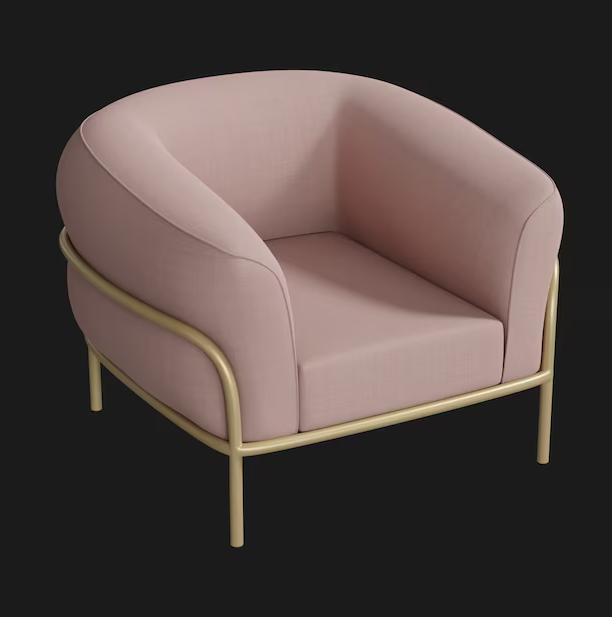 扶手椅 粉色 3D模型素材免费下载