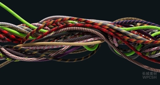 70个GSG编织绳索绳子材质贴图预设文件支持所有3D软件
