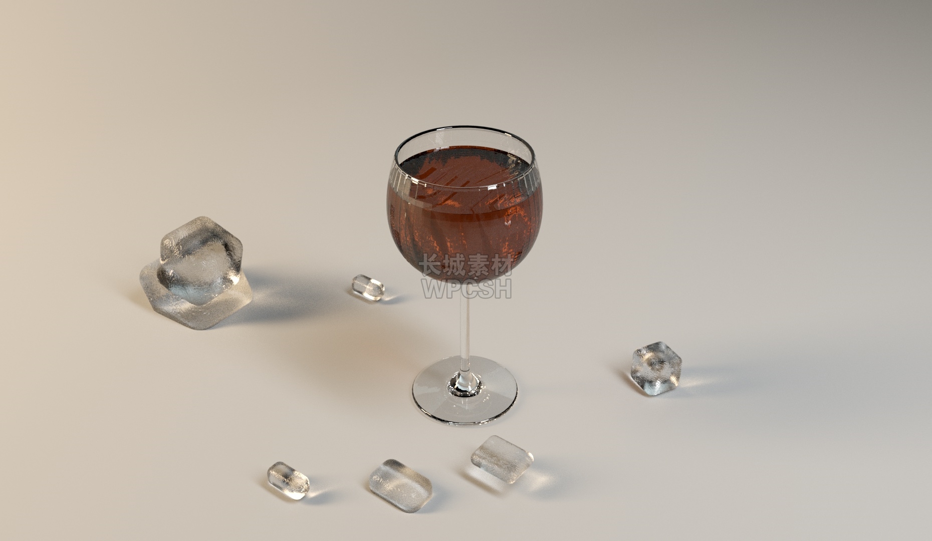 玻璃酒杯模型素材下载