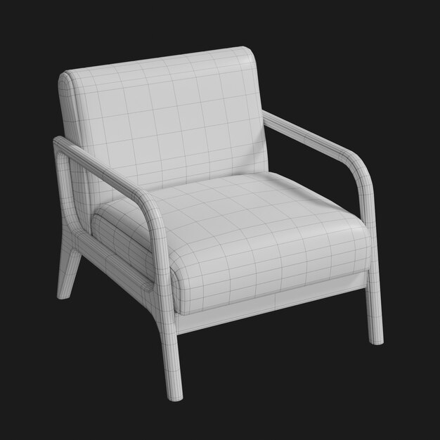 现代扶手椅子3D模型下载