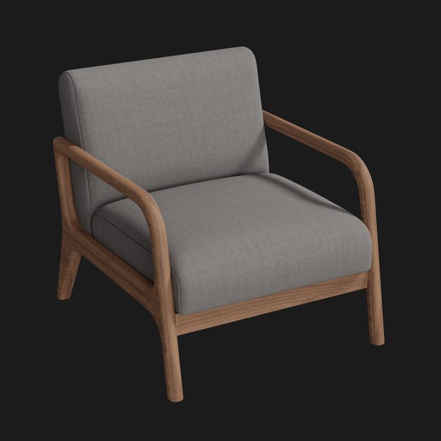 现代扶手椅子3D模型下载